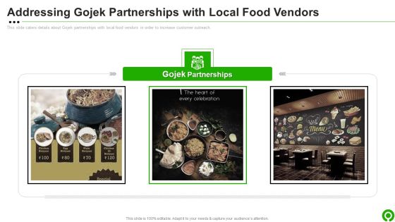 Gojek Investor Capital Financing Pitch Deck Addressing Gojek Partnerships With Local Food Vendors Designs PDF Gojek Investor Capital Financing Pitch Deck Addressing Gojek Partnerships With Local Food Vendors Designs PDF