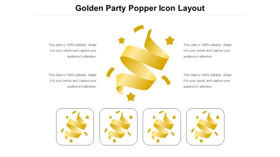 Golden Party Popper Icon Layout Ppt PowerPoint Presentation File Portfolio PDF Golden Party Popper Icon Layout Ppt PowerPoint Presentation File Portfolio PDF