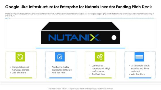 Google Like Infrastructure For Enterprise For Nutanix Investor Funding Pitch Deck Topics PDF Google Like Infrastructure For Enterprise For Nutanix Investor Funding Pitch Deck Topics PDF