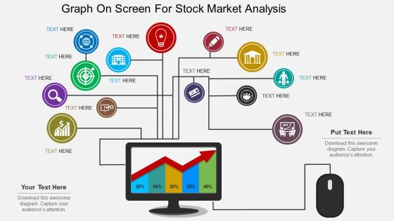 Graph On Screen For Stock Market Analysis Powerpoint Template Graph On Screen For Stock Market Analysis Powerpoint Template