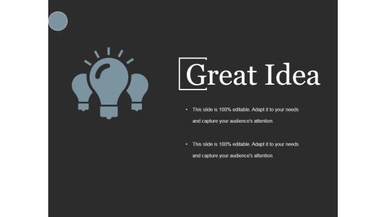 Great Idea Ppt PowerPoint Presentation Model Samples Great Idea Ppt PowerPoint Presentation Model Samples