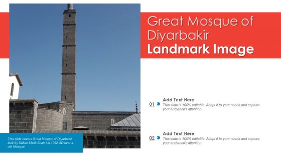 Great Mosque Of Diyarbakir Landmark Image PowerPoint Presentation PPT Template PDF