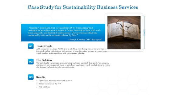 Green Business Case Study For Sustainability Business Services Information PDF Green Business Case Study For Sustainability Business Services Information PDF