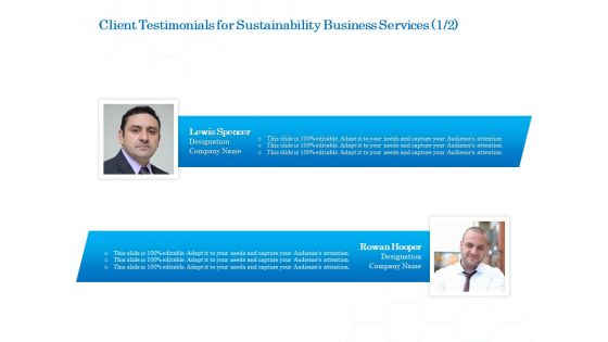 Green Business Client Testimonials For Sustainability Business Services Sample PDF Green Business Client Testimonials For Sustainability Business Services Sample PDF