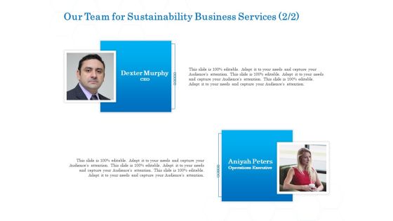 Green Business Our Team For Sustainability Business Services Audience Topics PDF Green Business Our Team For Sustainability Business Services Audience Topics PDF