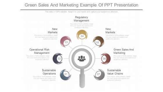 Green Sales And Marketing Example Of Ppt Presentation