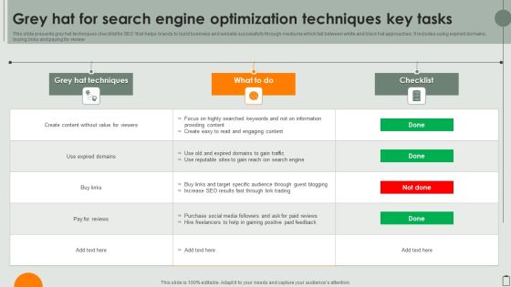 Grey Hat For Search Engine Optimization Techniques Key Tasks Elements PDF Grey Hat For Search Engine Optimization Techniques Key Tasks Elements PDF