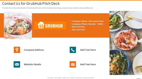 Grubhub Fund Raising Elevator Contact Us For Grubhub Pitch Deck Structure PDF Grubhub Fund Raising Elevator Contact Us For Grubhub Pitch Deck Structure PDF