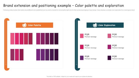 Guide For Brand Brand Extension And Positioning Example Color Palette Mockup PDF Guide For Brand Brand Extension And Positioning Example Color Palette Mockup PDF