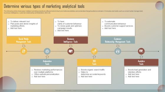 Guide For Marketing Analytics To Improve Decisions Determine Various Types Of Marketing Analytical Tools Portrait PDF Guide For Marketing Analytics To Improve Decisions Determine Various Types Of Marketing Analytical Tools Portrait PDF