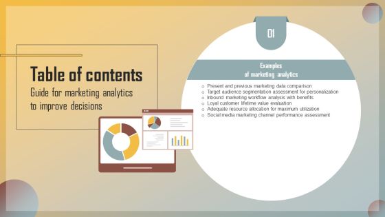 Guide For Marketing Analytics To Improve Decisions Table Of Contents Download PDF Guide For Marketing Analytics To Improve Decisions Table Of Contents Download PDF