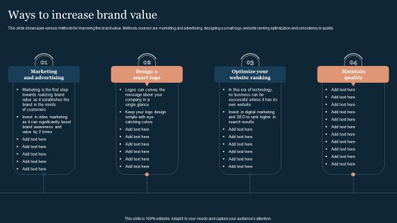 Guide To Develop And Estimate Brand Value Ways To Increase Brand Value Mockup PDF Guide To Develop And Estimate Brand Value Ways To Increase Brand Value Mockup PDF