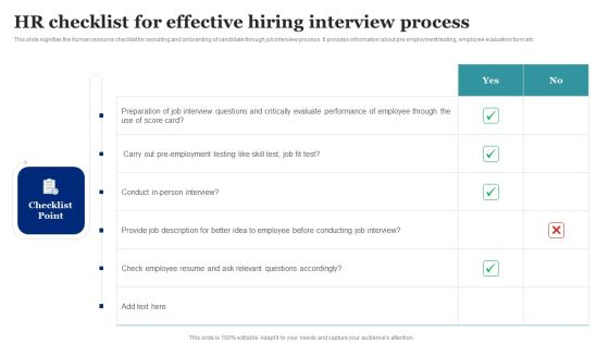 HR Checklist For Effective Hiring Interview Process Introduction PDF HR Checklist For Effective Hiring Interview Process Introduction PDF
