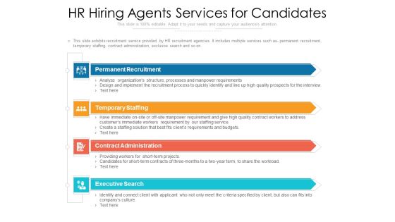HR Hiring Agents Services For Candidates Ppt Inspiration Good PDF HR Hiring Agents Services For Candidates Ppt Inspiration Good PDF