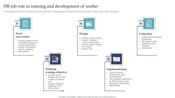 HR Job Role In Training And Development Of Worker Clipart PDF HR Job Role In Training And Development Of Worker Clipart PDF