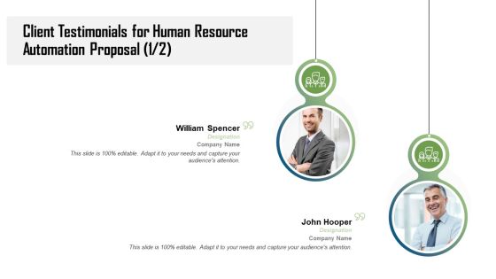 HR Process Automation Client Testimonials For Human Resource Automation Proposal Graphics PDF HR Process Automation Client Testimonials For Human Resource Automation Proposal Graphics PDF