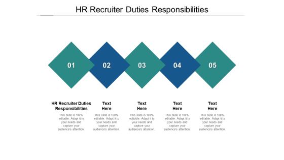 HR Recruiter Duties Responsibilities Ppt PowerPoint Presentation Infographic Template Elements Cpb Pdf
