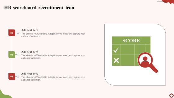 HR Scoreboard Recruitment Icon Pictures PDF