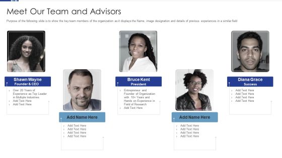 HR Software Solution Capital Funding Pitch Deck Meet Our Team And Advisors Portrait PDF HR Software Solution Capital Funding Pitch Deck Meet Our Team And Advisors Portrait PDF