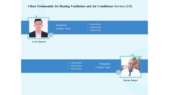 HVAC Client Testimonials For Heating Ventilation And Air Conditioner Services Ppt Infographics Format Ideas PDF HVAC Client Testimonials For Heating Ventilation And Air Conditioner Services Ppt Infographics Format Ideas PDF