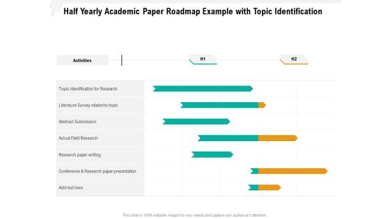 Half Yearly Academic Paper Roadmap Example With Topic Identification Professional