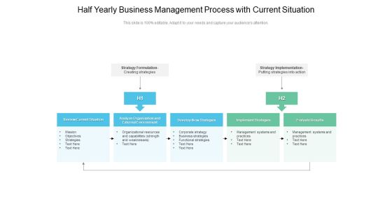 Half Yearly Business Management Process With Current Situation Graphics Half Yearly Business Management Process With Current Situation Graphics