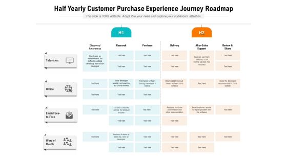 Half Yearly Customer Purchase Experience Journey Roadmap Guidelines
