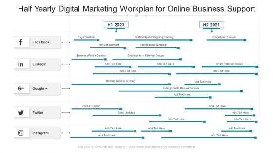 Half Yearly Digital Marketing Workplan For Online Business Support Demonstration Half Yearly Digital Marketing Workplan For Online Business Support Demonstration