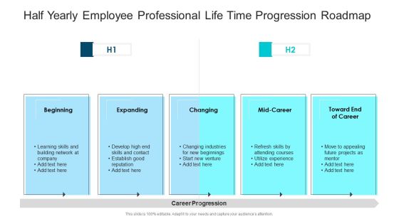 Half Yearly Employee Professional Life Time Progression Roadmap Introduction Half Yearly Employee Professional Life Time Progression Roadmap Introduction