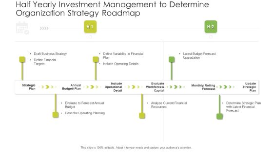 Half Yearly Investment Management To Determine Organization Strategy Roadmap Introduction Half Yearly Investment Management To Determine Organization Strategy Roadmap Introduction