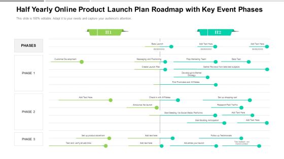 Half Yearly Online Product Launch Plan Roadmap With Key Event Phases Designs Half Yearly Online Product Launch Plan Roadmap With Key Event Phases Designs
