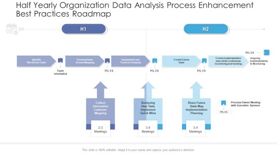 Half Yearly Organization Data Analysis Process Enhancement Best Practices Roadmap Portrait Half Yearly Organization Data Analysis Process Enhancement Best Practices Roadmap Portrait