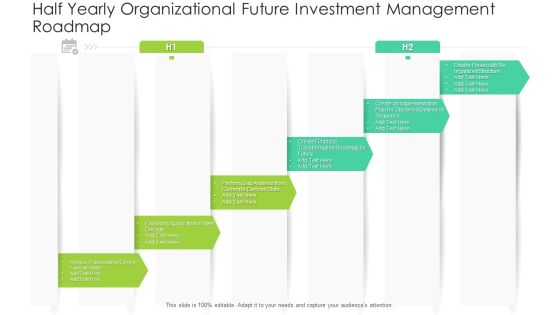 Half Yearly Organizational Future Investment Management Roadmap Introduction Half Yearly Organizational Future Investment Management Roadmap Introduction