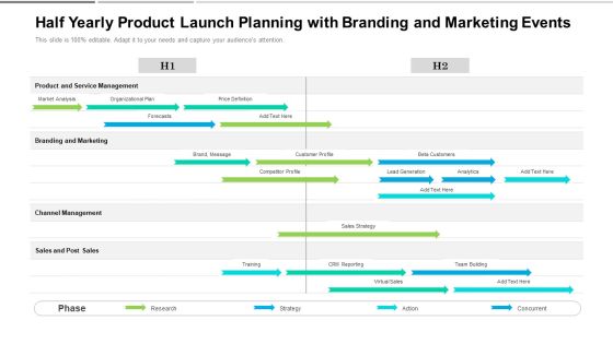 Half Yearly Product Launch Planning With Branding And Marketing Events Inspiration Half Yearly Product Launch Planning With Branding And Marketing Events Inspiration