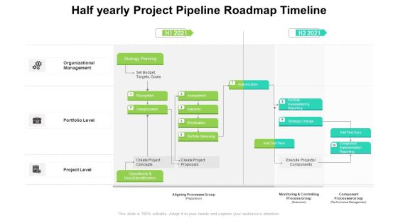 Half Yearly Project Pipeline Roadmap Timeline Mockup Half Yearly Project Pipeline Roadmap Timeline Mockup