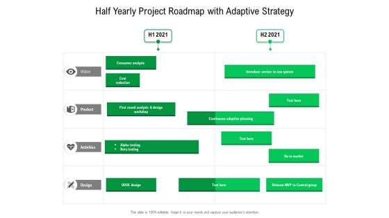 Half Yearly Project Roadmap With Adaptive Strategy Designs Half Yearly Project Roadmap With Adaptive Strategy Designs