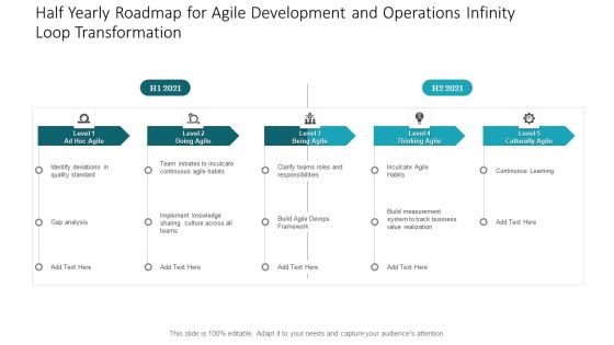 Half Yearly Roadmap For Agile Development And Operations Infinity Loop Transformation Download Half Yearly Roadmap For Agile Development And Operations Infinity Loop Transformation Download