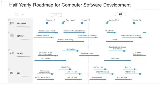 Half Yearly Roadmap For Computer Software Development Pictures Half Yearly Roadmap For Computer Software Development Pictures