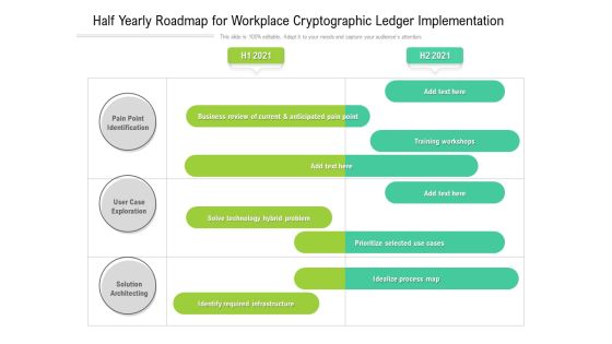 Half Yearly Roadmap For Workplace Cryptographic Ledger Implementation Background Half Yearly Roadmap For Workplace Cryptographic Ledger Implementation Background