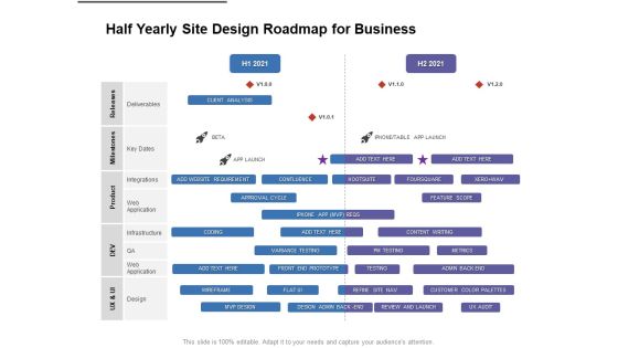 Half Yearly Site Design Roadmap For Business Background Half Yearly Site Design Roadmap For Business Background