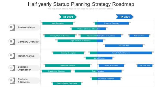 Half Yearly Startup Planning Strategy Roadmap Information Half Yearly Startup Planning Strategy Roadmap Information