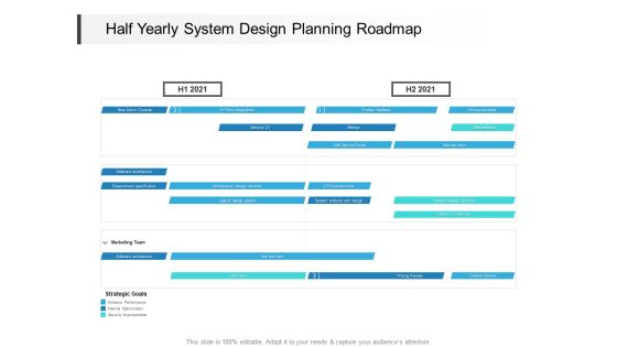 Half Yearly System Design Planning Roadmap Elements Half Yearly System Design Planning Roadmap Elements