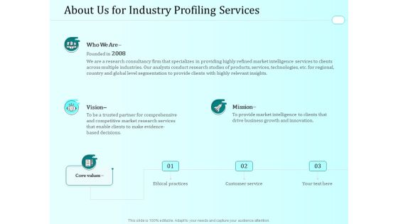 Handling Industry Analysis About Us For Industry Profiling Services Portrait PDF Handling Industry Analysis About Us For Industry Profiling Services Portrait PDF