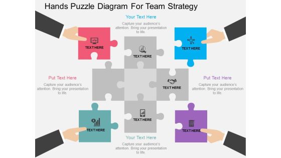 Hands Puzzle Diagram For Team Strategy Powerpoint Template Hands Puzzle Diagram For Team Strategy Powerpoint Template