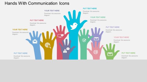 Hands With Communication Icons Powerpoint Templates Hands With Communication Icons Powerpoint Templates