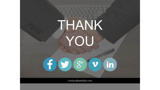 Handshake Thank You Slide With Social Media Links Powerpoint Slides Handshake Thank You Slide With Social Media Links Powerpoint Slides