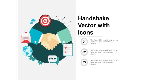 Handshake Vector With Icons Ppt PowerPoint Presentation Inspiration Gallery
