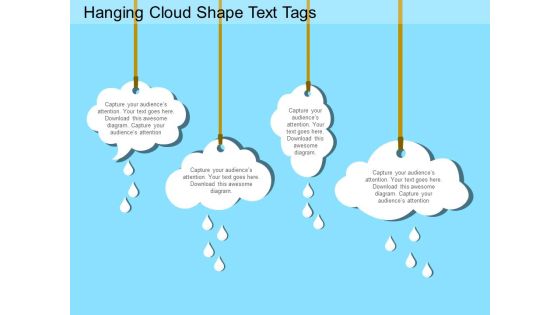 Hanging Cloud Shape Text Tags Powerpoint Templates