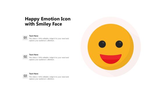 Happy Emotion Icon With Smiley Face Ppt PowerPoint Presentation File Design Inspiration PDF Happy Emotion Icon With Smiley Face Ppt PowerPoint Presentation File Design Inspiration PDF