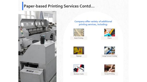 Hardbound Printing Paper Based Printing Services Contd Ppt Inspiration Icon PDF